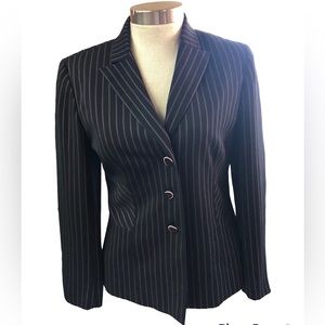 Worthington Fitted Pink Striped Blazer